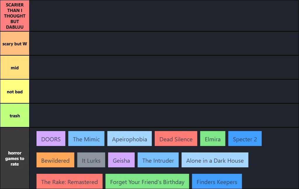 horror game list