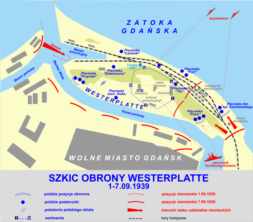 Obrona Westerplatte - przebieg wydarzeń